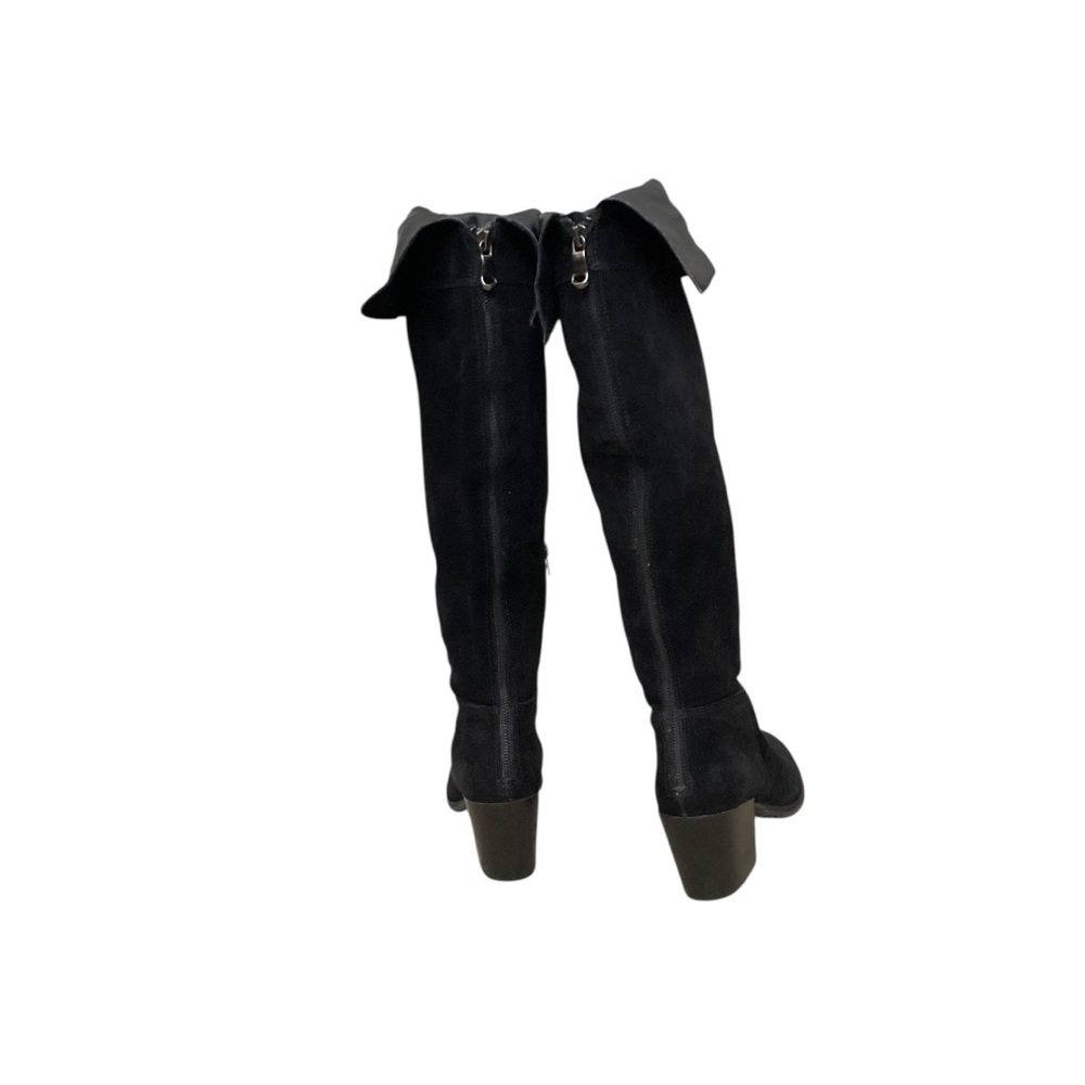 Steve Madden Orabela Black Suede Leather Over-the-Knee Boots - Picture 4 of 8